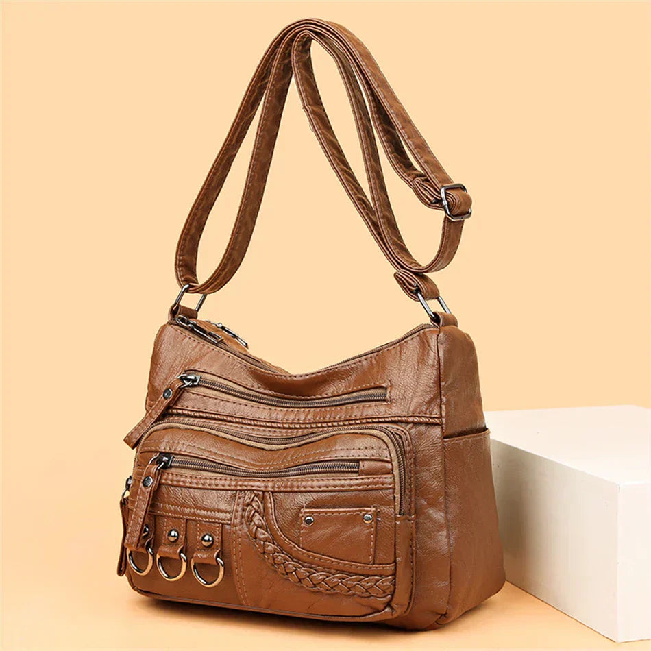 Olivia™ Vintage Charm | Borsa con Cerniera Morbida