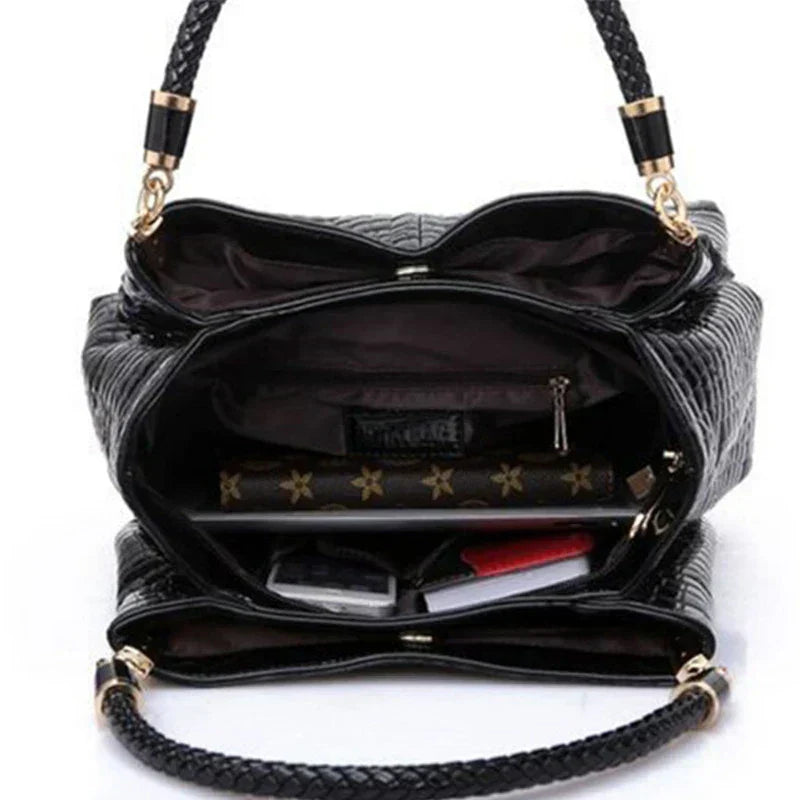 Isabella™ Eleganza Duratura | Borsa a Mano con Stampa Coccodrillo Elegante