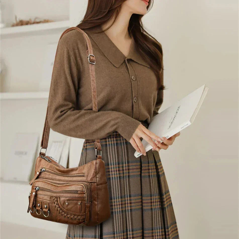 Olivia™ Vintage Charm | Borsa con Cerniera Morbida