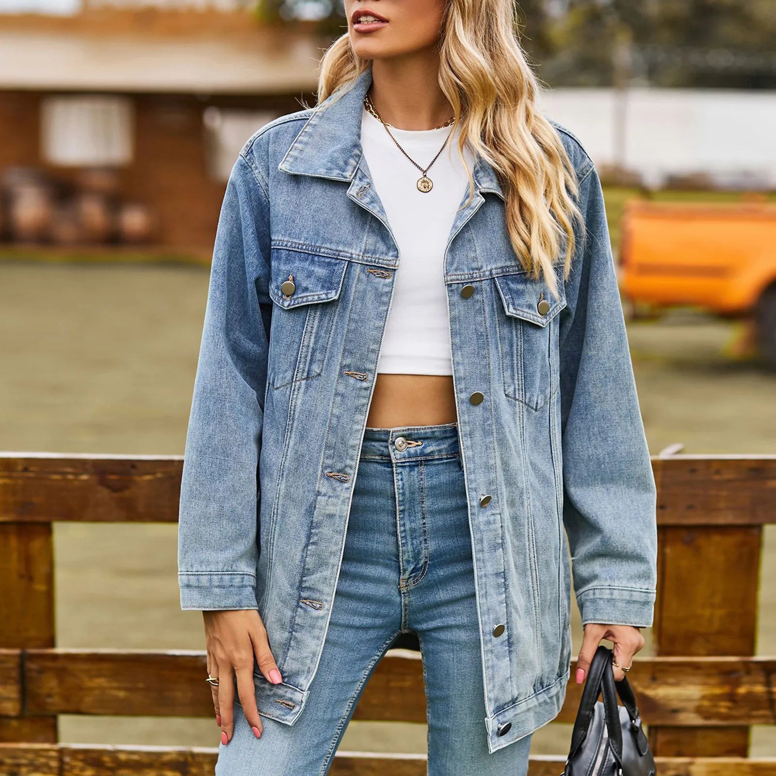 Mia™ - Giacca di Jeans Elegante Classica