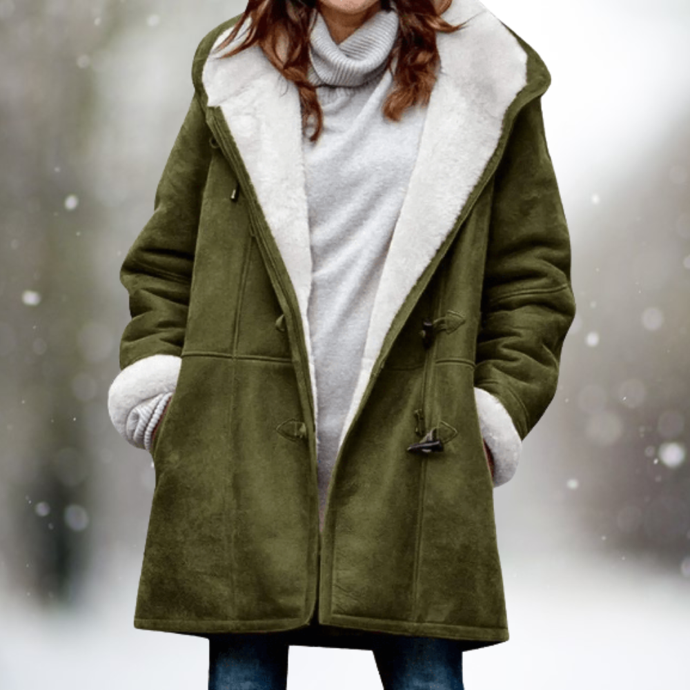 Amelia™ - Giacca con Cappuccio in Velluto Premium