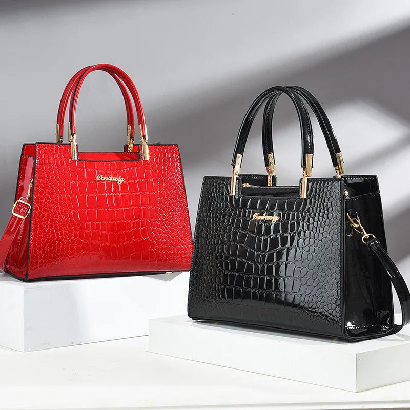 Brooklyn™ Shine | Borsa di Lusso con Stampa Crocodile
