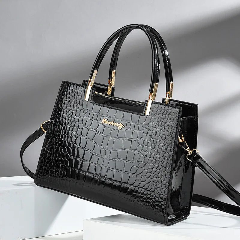 Brooklyn™ Shine | Borsa di Lusso con Stampa Crocodile