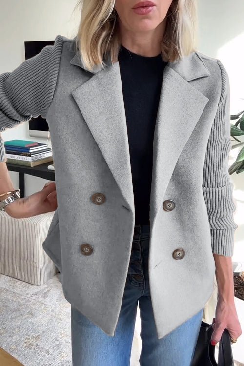 Amora | Blazer Elegante con Maniche in Maglia