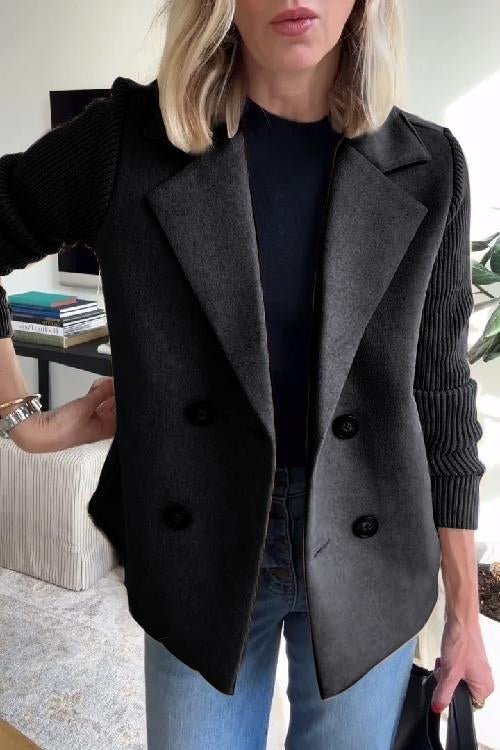 Amora | Blazer Elegante con Maniche in Maglia