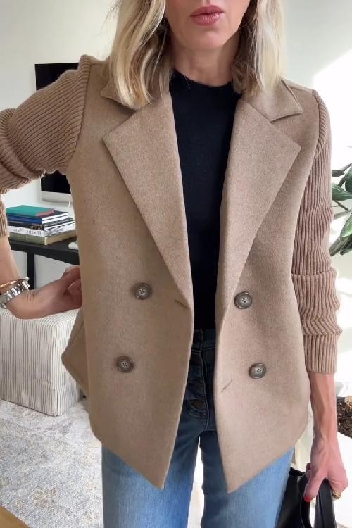 Amora | Blazer Elegante con Maniche in Maglia