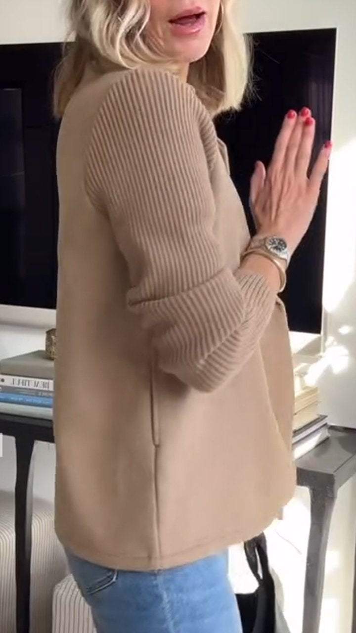 Amora | Blazer Elegante con Maniche in Maglia