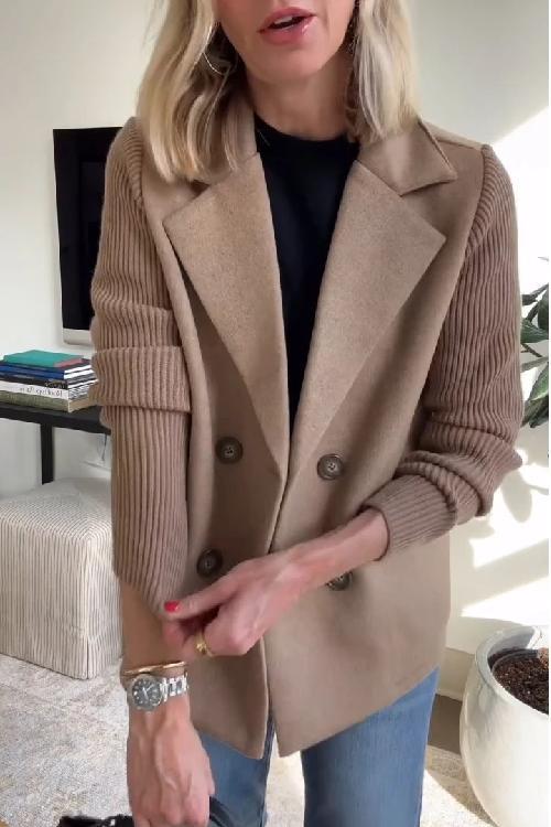 Amora | Blazer Elegante con Maniche in Maglia
