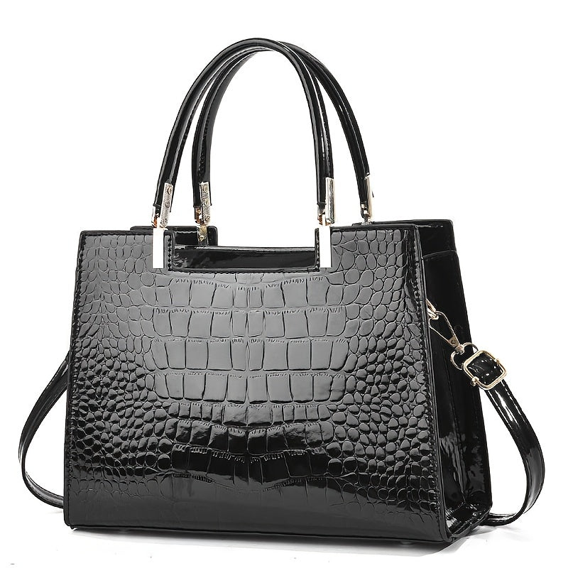 Brooklyn™ Shine | Borsa di Lusso con Stampa Crocodile