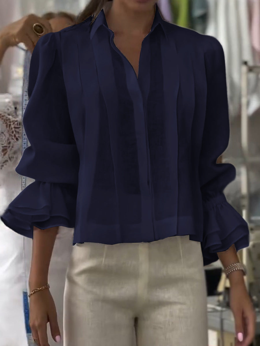 Verena – Blusa con Risvolto Lumière