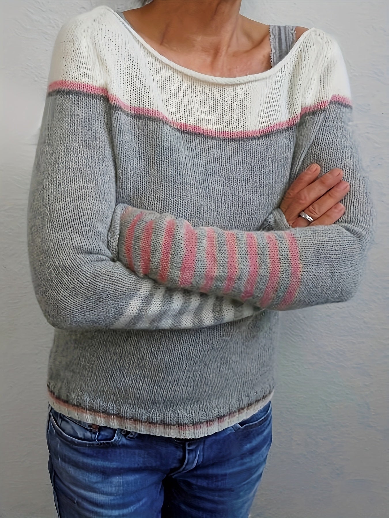 Katharina - Maglione a Maniche Lunghe a Righe