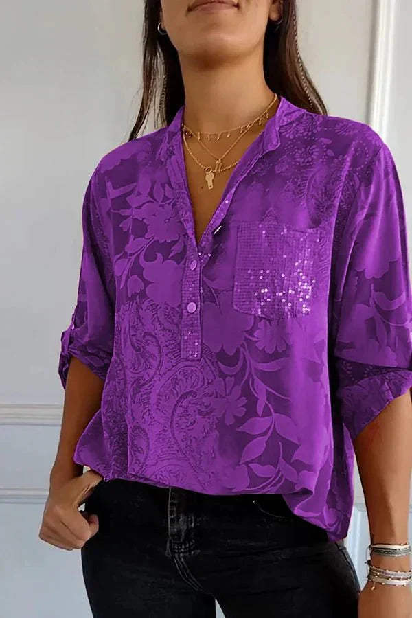 Pauline | Elegante Top con Paillettes