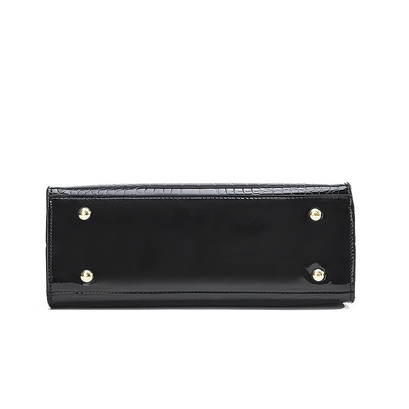 Brooklyn™ Shine | Borsa di Lusso con Stampa Crocodile