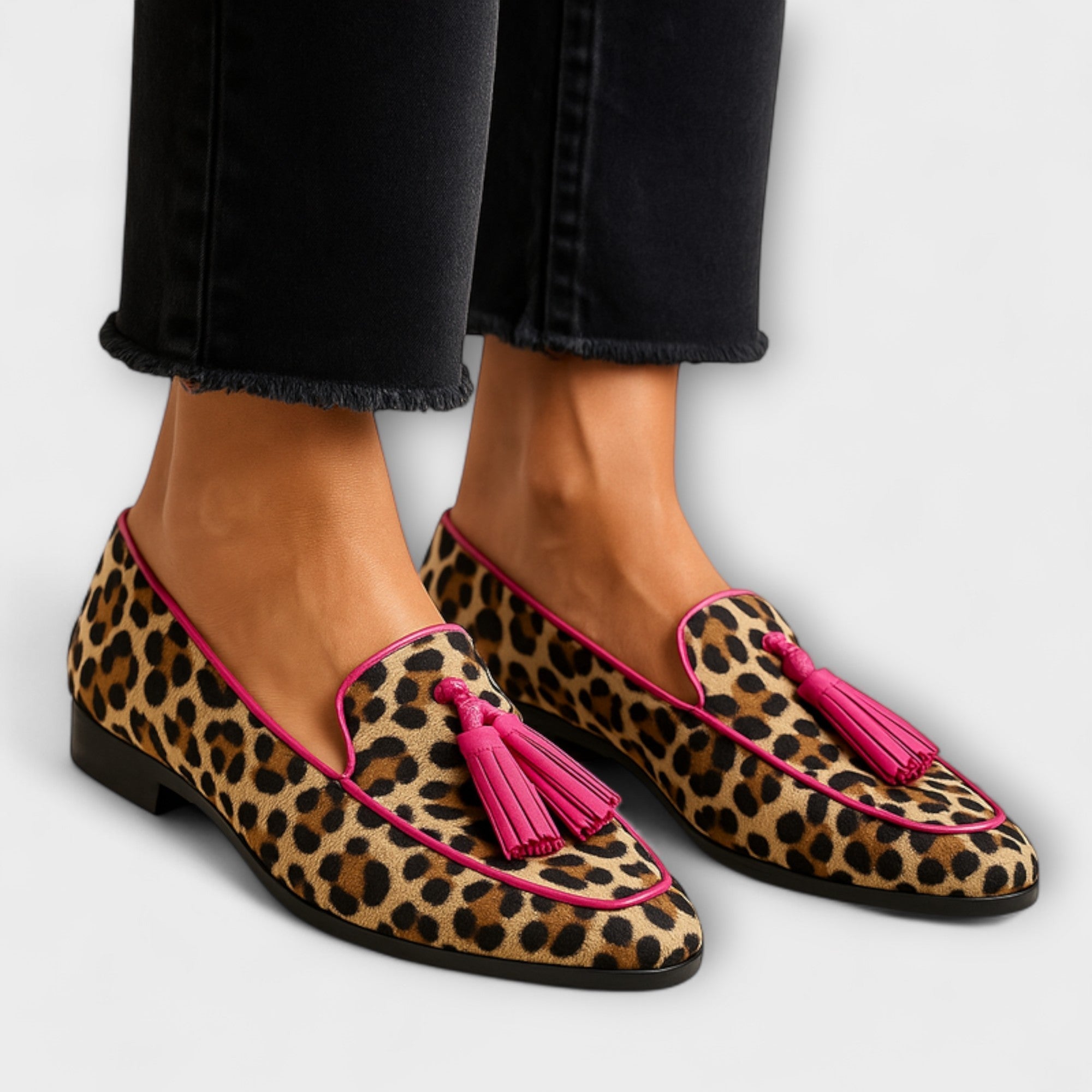Sneakers Lana Stampate con Tassels Decorativi