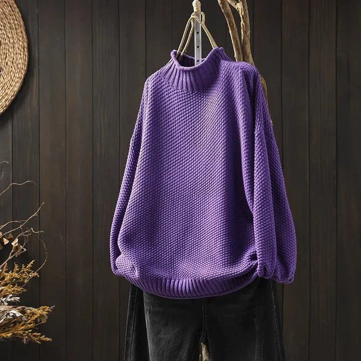 Aurora™ - Maglione a Collo Alto Morbido in Maglia