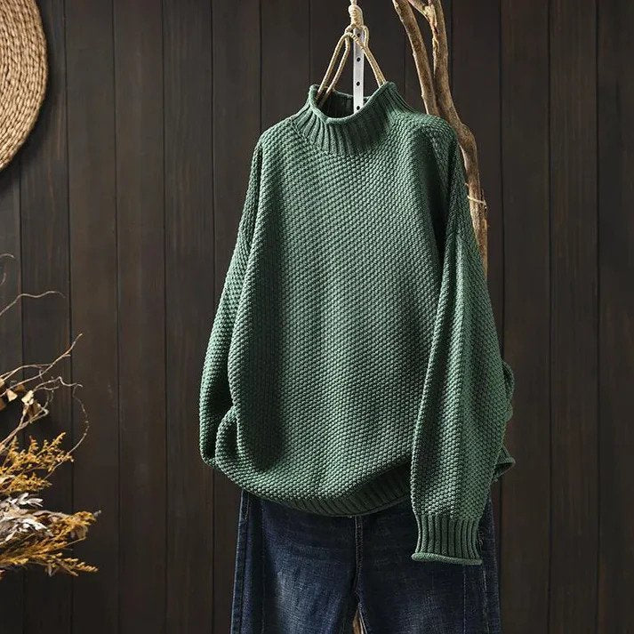 Aurora™ - Maglione a Collo Alto Morbido in Maglia