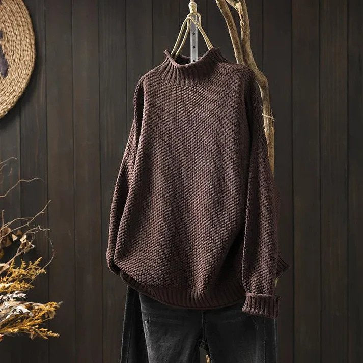 Aurora™ - Maglione a Collo Alto Morbido in Maglia