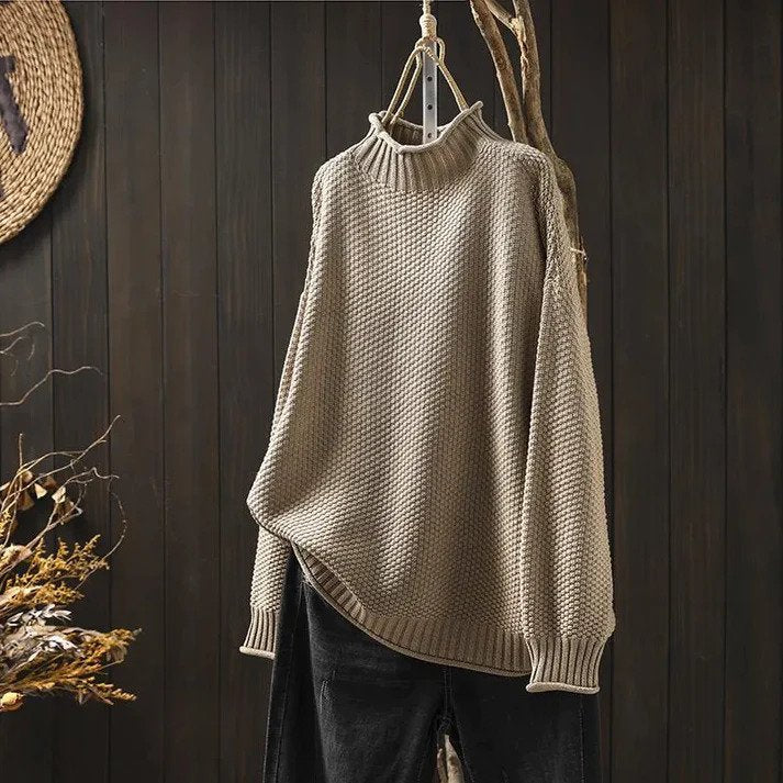 Aurora™ - Maglione a Collo Alto Morbido in Maglia