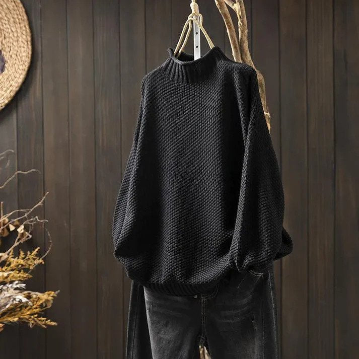 Aurora™ - Maglione a Collo Alto Morbido in Maglia