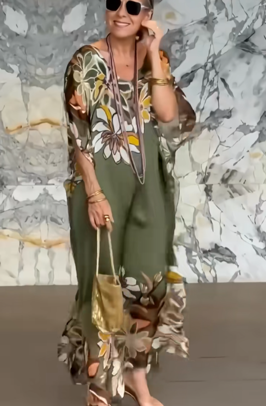 Isla | Abito Kaftano Bohemien a Fiori