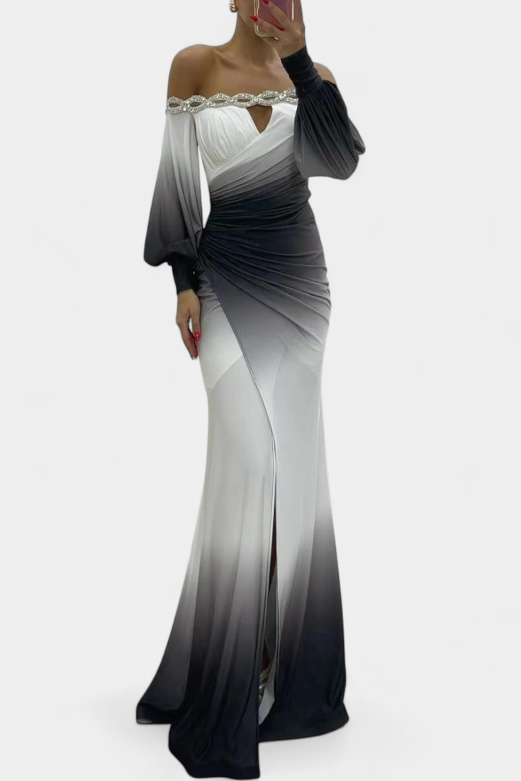 Vestito Maxi Ombre Julitta con Spalle Scoperte