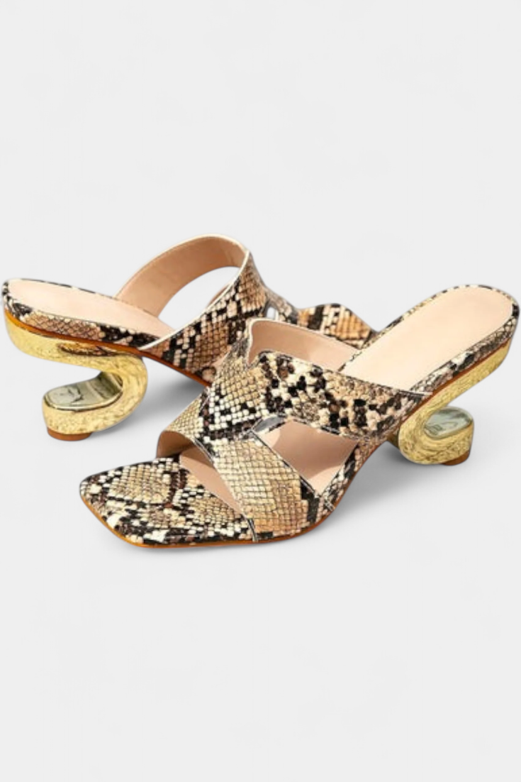 Megan Tacchi Stiletto con Stampa di Serpente