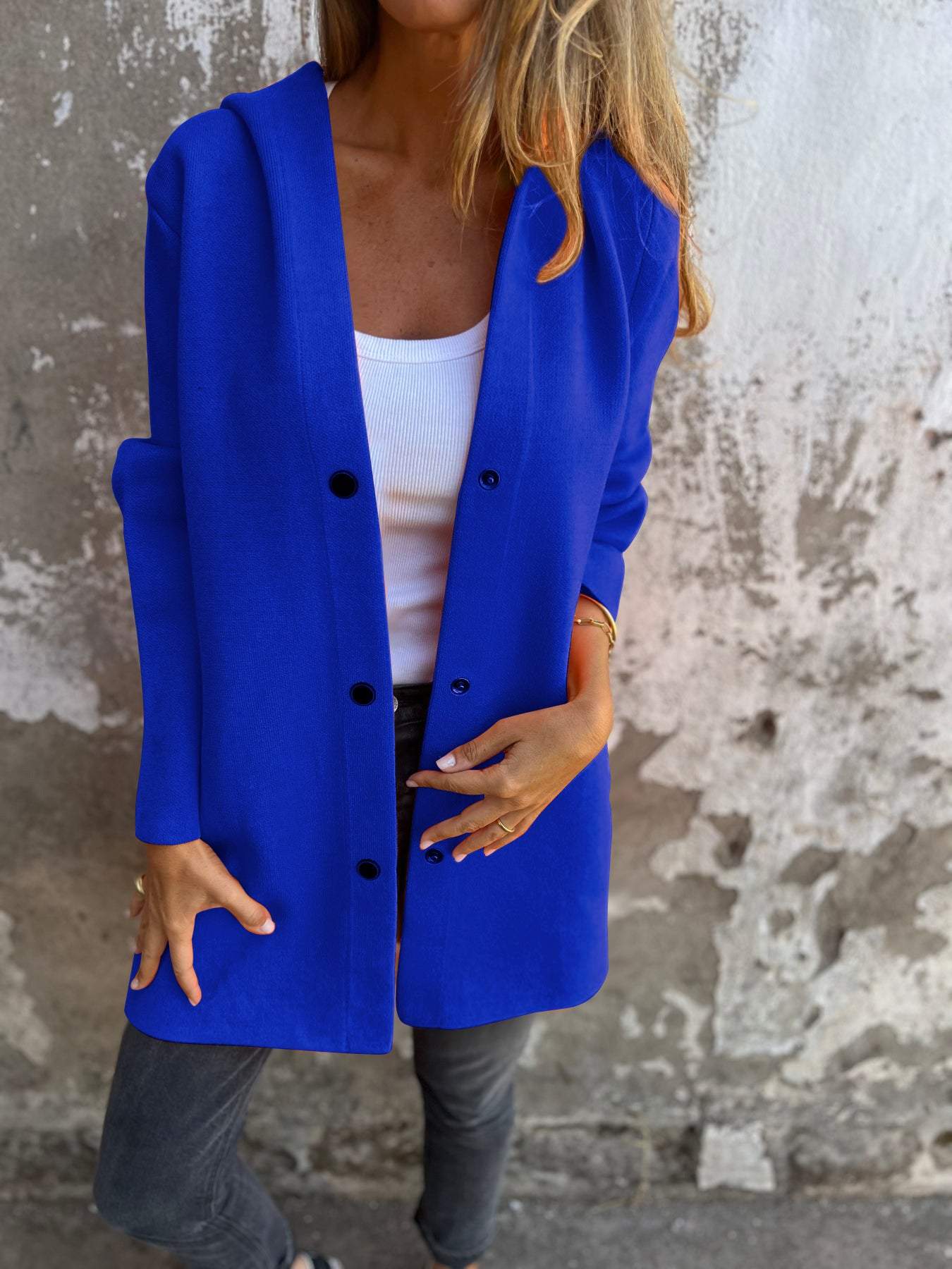 Scarlett™ - Giacca con Cappuccio Casual a Un Bottone