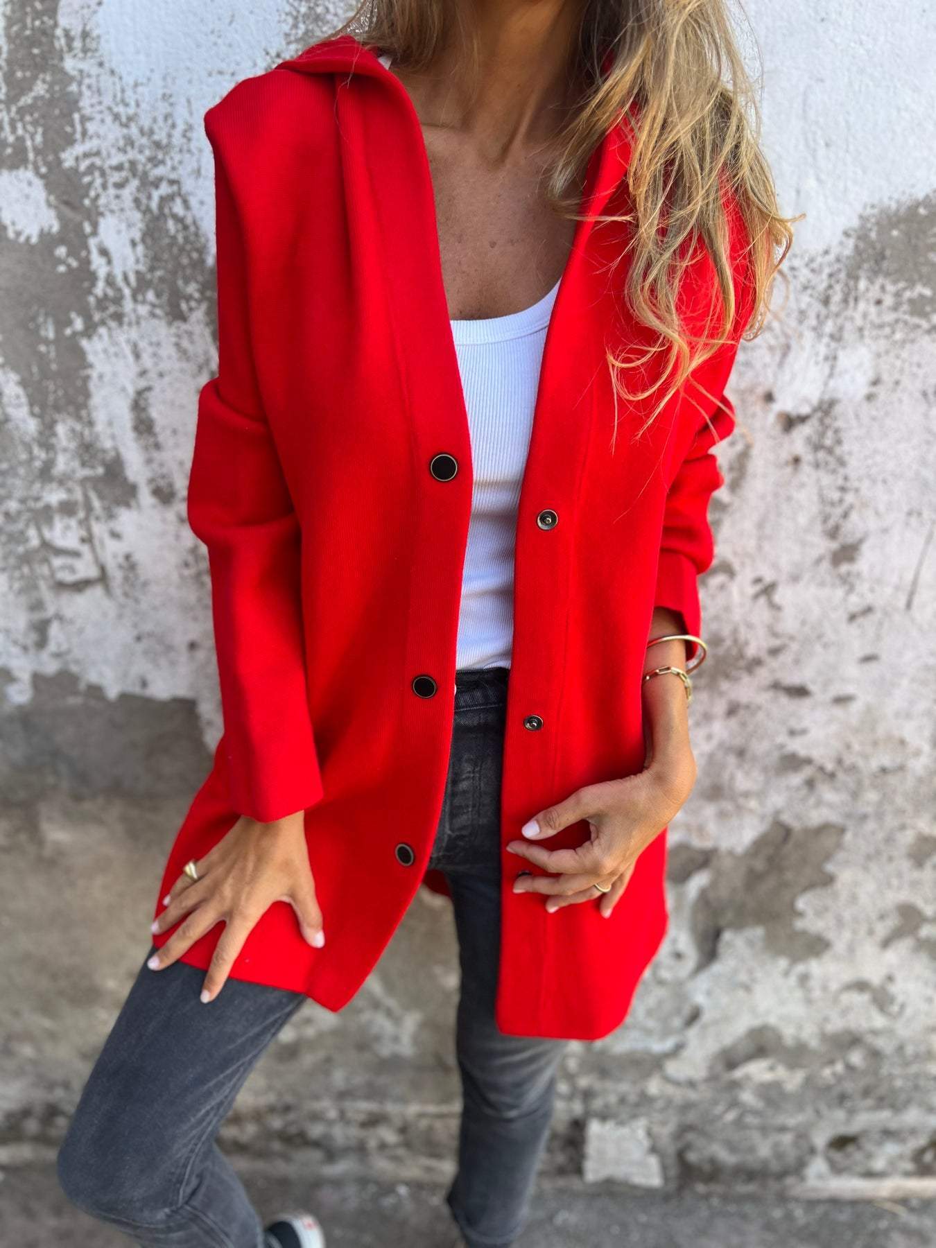 Scarlett™ - Giacca con Cappuccio Casual a Un Bottone