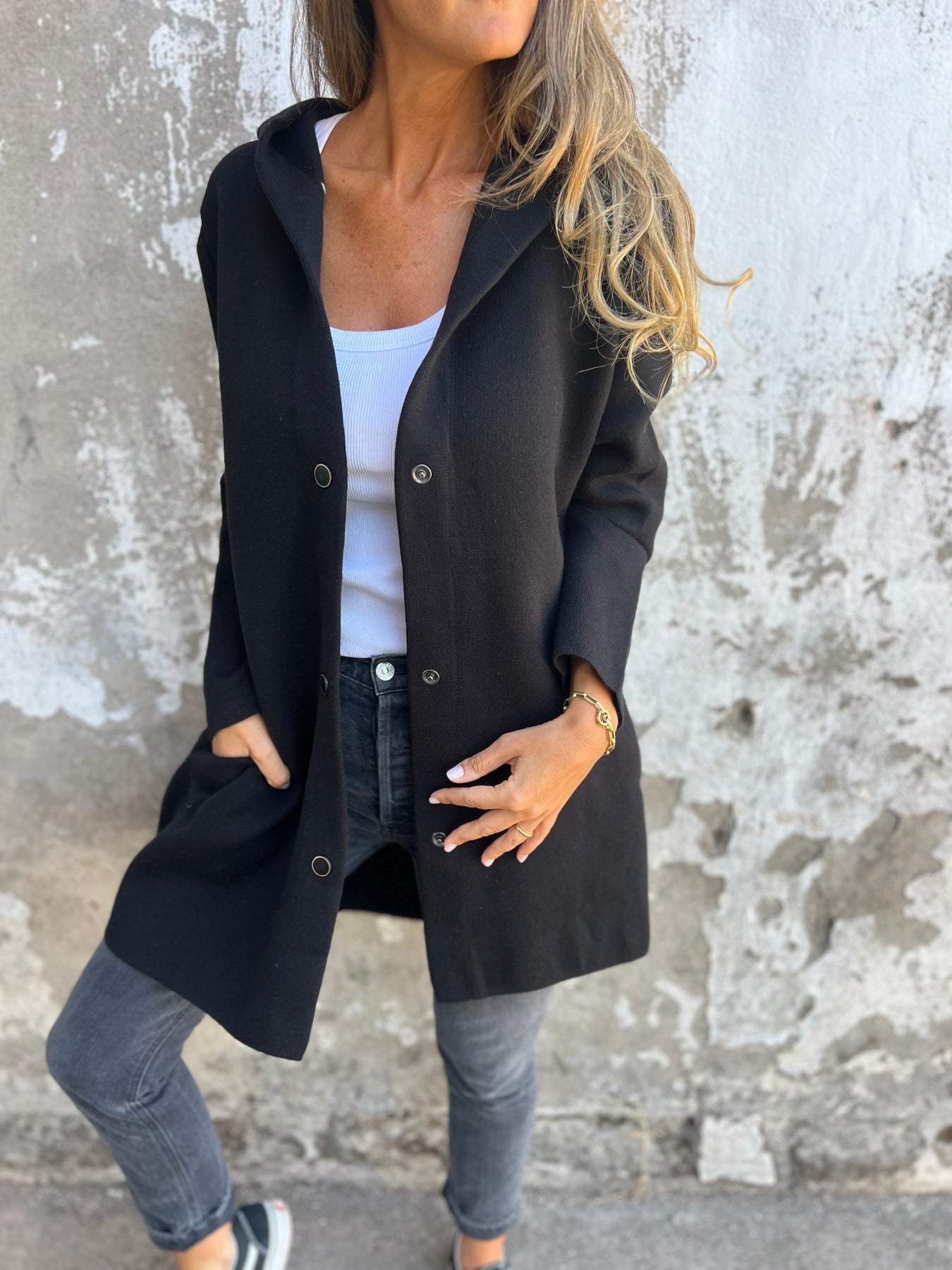 Scarlett™ - Giacca con Cappuccio Casual a Un Bottone