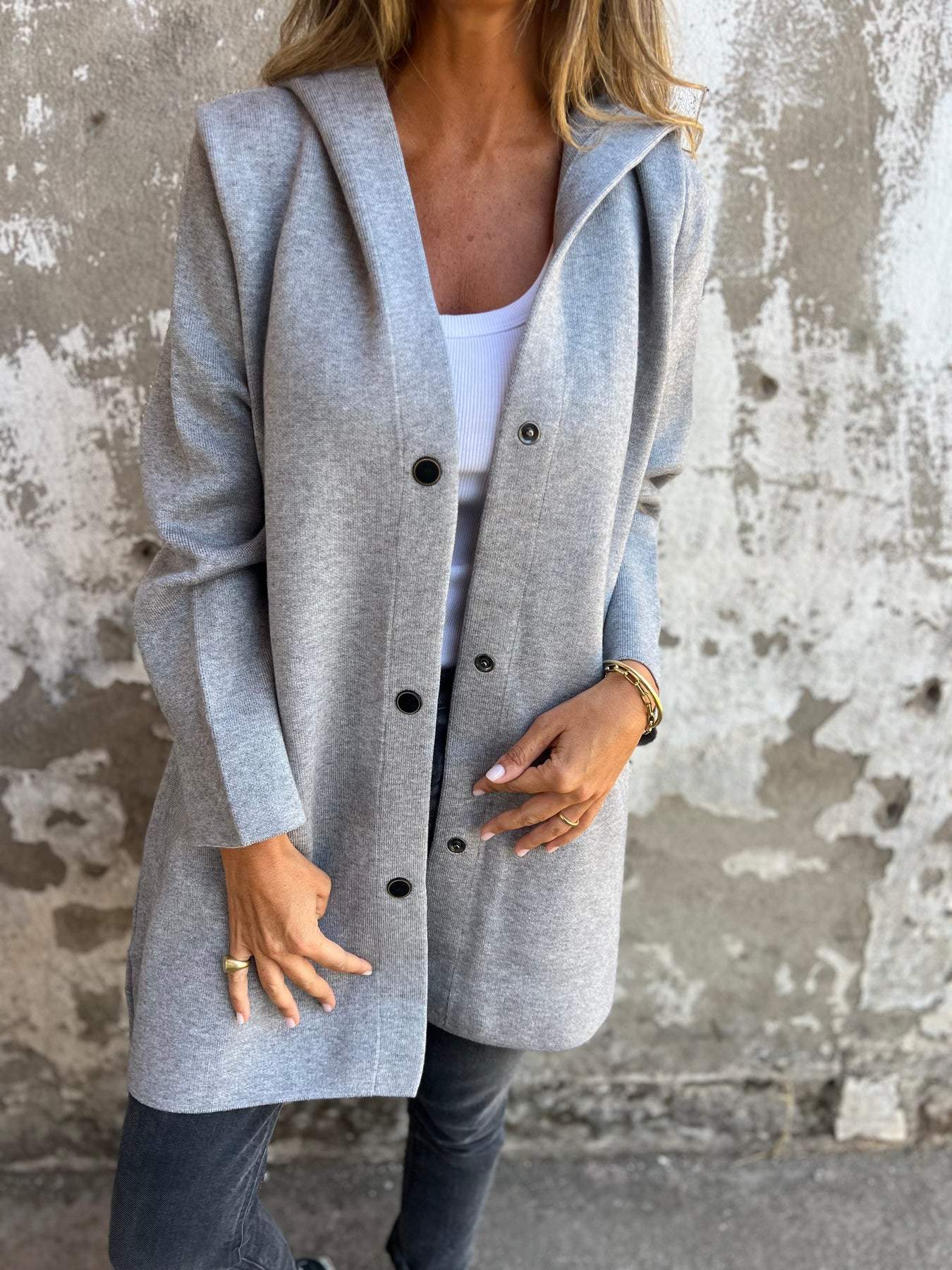 Scarlett™ - Giacca con Cappuccio Casual a Un Bottone