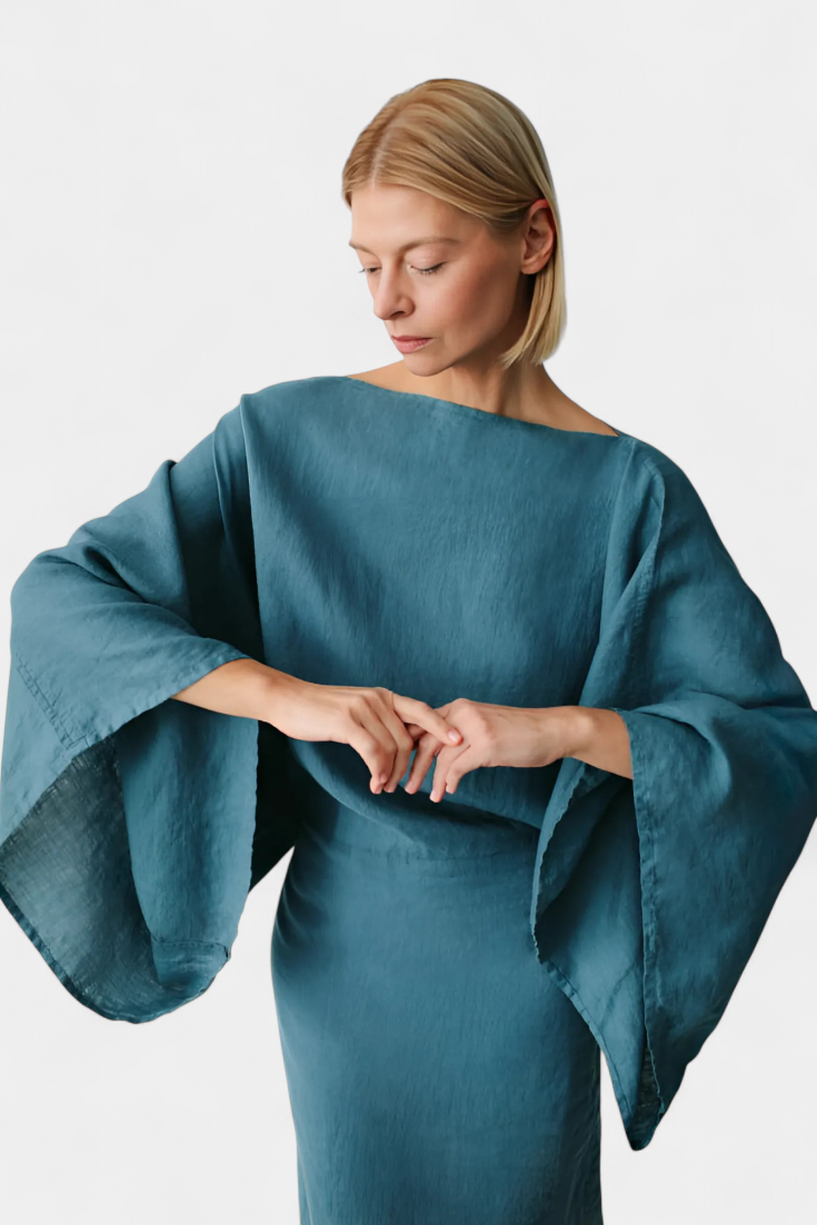 Kamilia - Vestito Kimono con Cintura
